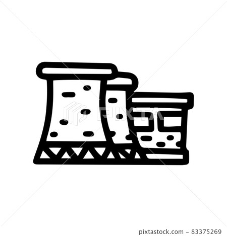 thermal power plant line vector doodle simple icon thermal power plant line vector doodle simple icon 83375269