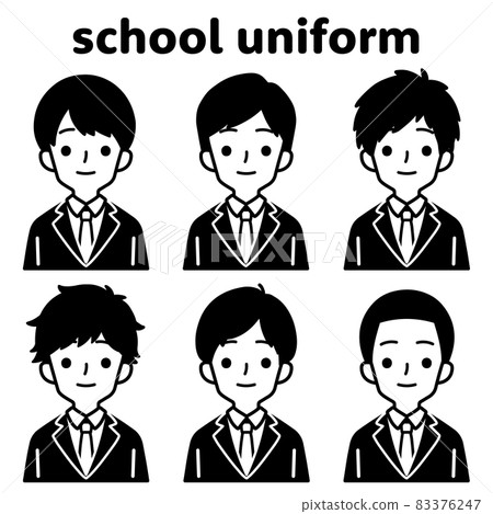 人物插畫集_高中生_單調 83376247