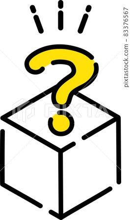 Pop-out Hatena Mark Question Problem Quiz Cute Icon Yellow 83376567