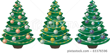 Christmas tree gradation set 83376596