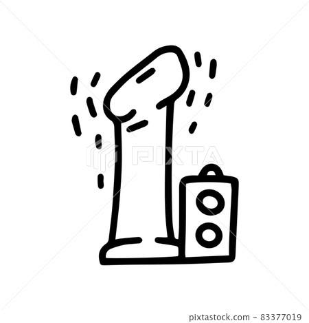 vibrator with remote controller line vector doodle simple icon vibrator with remote controller line vector doodle simple icon 83377019