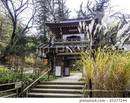 Kita-Kamakura / Jochiji Temple Bell Tower Gate and Autumn Leaves 83377244