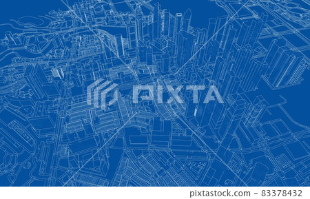 City view. Buildings and streets. Vector City view. Buildings and streets. Vector 83378432