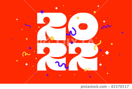 2022, Happy New Year. Greeting card 2022, Happy New Year. Greeting card 83378517