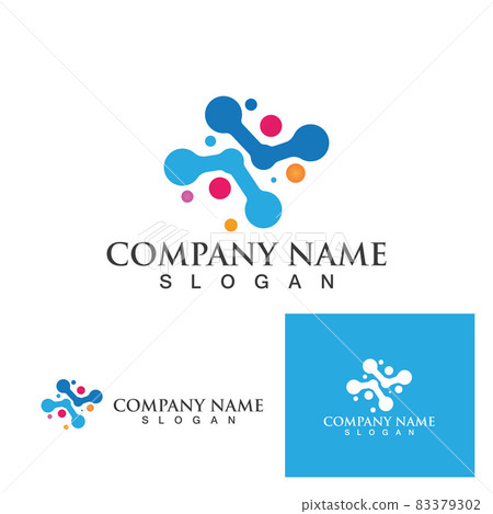 Molecule vector illustration design 83379302