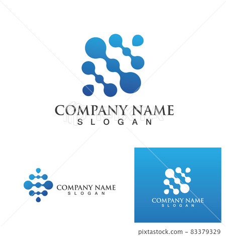 Molecule vector illustration design 83379329