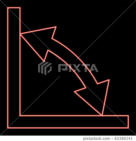 Neon geometry math signs symbols red color... - Stock Illustration ...