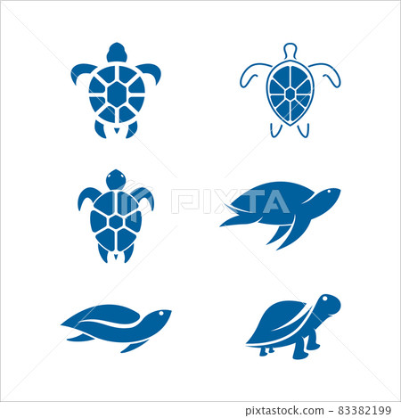 Turtle animal cartoon icon 83382199