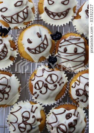 Pumpkin muffins for Halloween - homemade treats 83382227