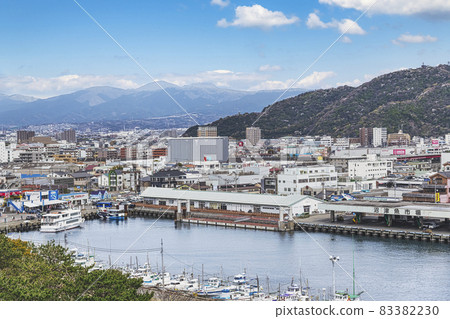 [Numazu fishing port cityscape sky synthesis] 83382230