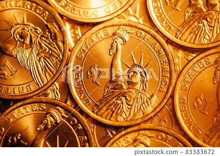 golden dollar coins background golden dollar coins background 83383672