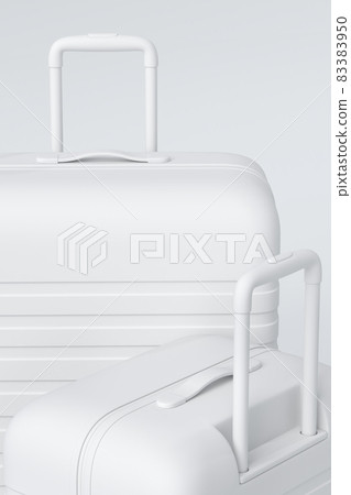 Colorful suitcase or baggage on monochrome background. 3D render of summer vacation concept and holidays 83383950