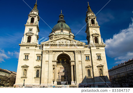 Facade of St. Stephen's Roman Catholic Basilica,Budapest, Hungary Facade of St. Stephen's Roman Catholic Basilica,Budapest, Hungary 83384737