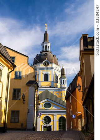 Katarina kyrka Catherine Church with clock on dome, Stockholm, Sweden 83384847