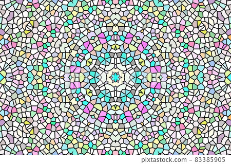 彩色玻璃狀幾何圖案設計 83385905