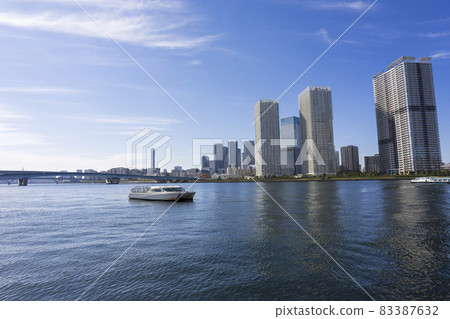 東京灣區豐洲、晴海運河風光 東京灣區豐洲、晴海運河風光 83387632