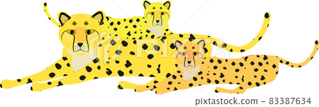 Parent and child of cheetah Parent and child of cheetah 83387634
