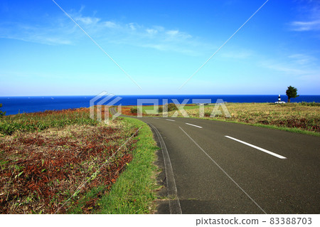 Road to Notoro Misaki Lighthouse Road to Notoro Misaki Lighthouse 83388703