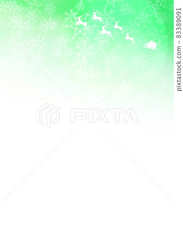 聖誕老人和雪花綠框 83389091