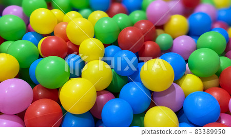 Multi-colored balls for a dry pool for children to play in the house and outdoors. Multi-colored balls for a dry pool for children to play in the house and outdoors. 83389950