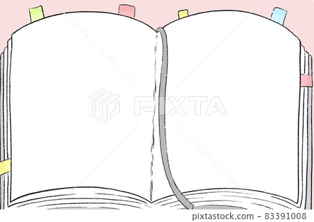 Book with sticky notes Postcard Pink Book with sticky notes Postcard Pink 83391008