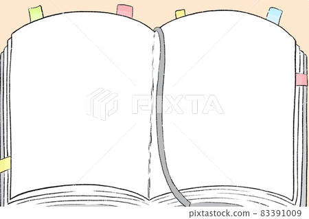 Books with sticky notes Postcards Orange 83391009