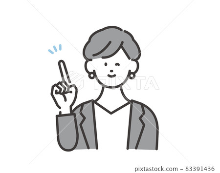 Female employee giving advice with a smile Image illustration Vector material 83391436