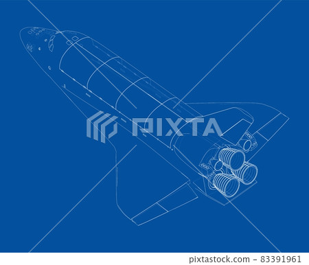 Space shuttle. Vector rendering of 3d Space shuttle. Vector rendering of 3d 83391961