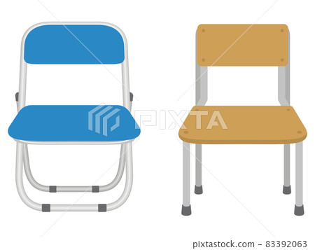 Illustration of a chair Pipe chair School chair Illustration of a chair Pipe chair School chair 83392063
