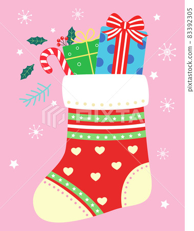 Christmas stocking with gifts 83392305