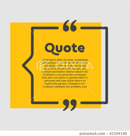 Quote speech bubble, text in brackets, frame Quote speech bubble, text in brackets, frame 83394199