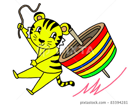 Tora 新年賀卡設計，陀螺 83394281