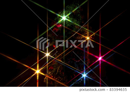 Colorful lights of the Christmas tree * Cross filter used 83394635