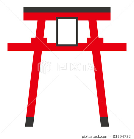 牌坊插圖日式圖標神社 牌坊插圖日式圖標神社 83394722