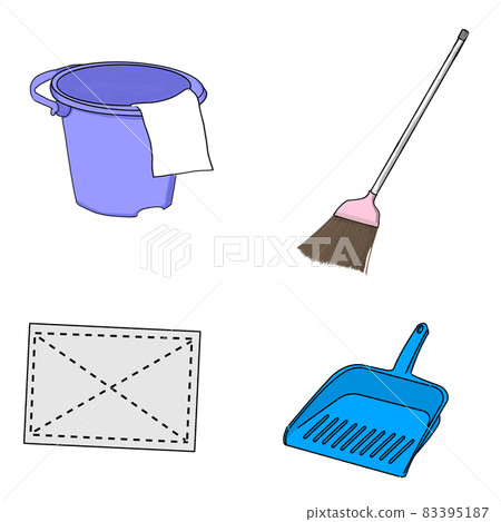 Cleaning tool 4-piece set icon Cleaning tool 4-piece set icon 83395187