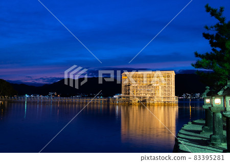 夜晚的世界遺產宮島 夜晚的世界遺產宮島 83395281