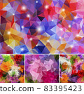 Vector illustration of abstract multicolored polygonal backgrounds 83395423