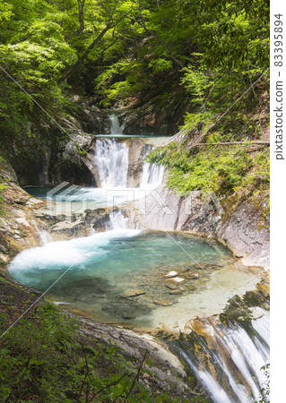 初夏的西澤溪谷七塚五階瀑布 初夏的西澤溪谷七塚五階瀑布 83395894