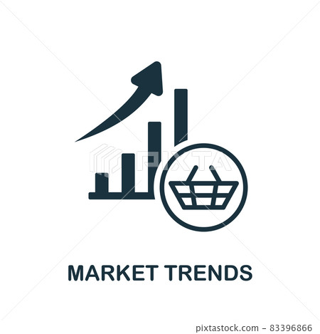 Market Trends icon. Monochrome sign from market economy collection. Creative Market Trends icon illustration for web design, infographics and more Market Trends icon. Monochrome sign from market economy collection. Creative Market Trends icon illustration for web design, infographics and more 83396866