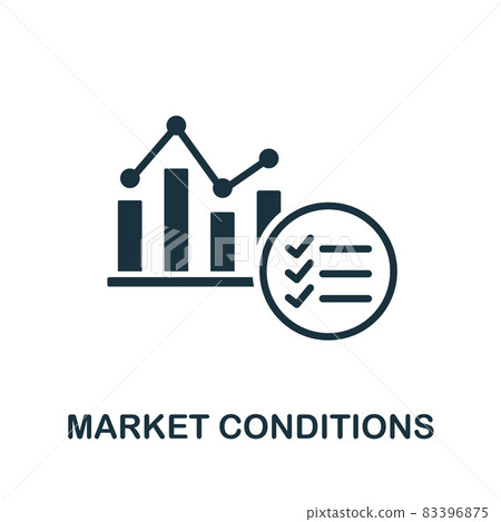 Market Cnditionsn icon. Monochrome sign from market economy collection. Creative Market Cnditionsn icon illustration for web design, infographics and more 83396875