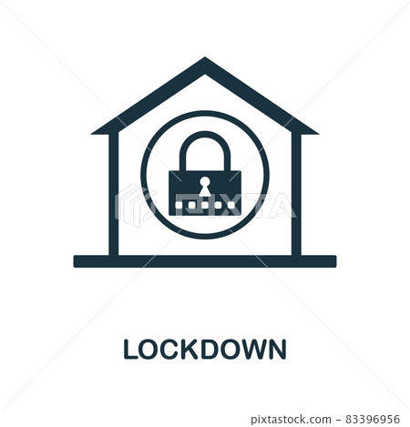 Lockdown icon. Monochrome sign from lockdown collection. Creative Lockdown icon illustration for web design, infographics and more Lockdown icon. Monochrome sign from lockdown collection. Creative Lockdown icon illustration for web design, infographics and more 83396956
