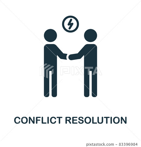 Conflict Resolution icon. Monochrome simple element from leadership collection. Creative Conflict Resolution icon for web design, templates, infographics and more Conflict Resolution icon. Monochrome simple element from leadership collection. Creative Conflict Resolution icon for web design, templates, infographics and more 83396984