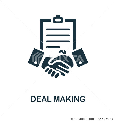 Deal Making icon. Monochrome simple element from leadership collection. Creative Deal Making icon for web design, templates, infographics and more 83396985