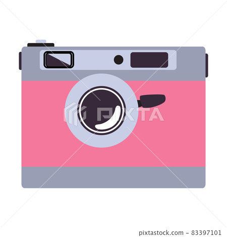 Pink Photo Camera as Colorful Kids Toy Vector Illustration Pink Photo Camera as Colorful Kids Toy Vector Illustration 83397101