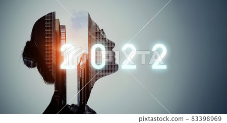 2022 image New Year's card material for business people and society 2022 image New Year's card material for business people and society 83398969