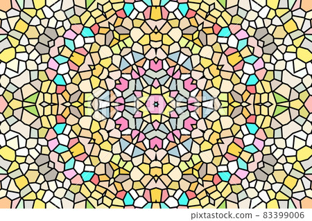 Stained glass-like geometric pattern design Stained glass-like geometric pattern design 83399006