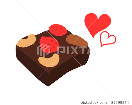 Brownies (strawberry, nuts, hearts, valentines) Brownies (strawberry, nuts, hearts, valentines) 83399274