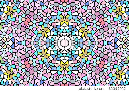 彩色玻璃狀幾何圖案設計 83399932