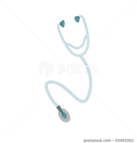 Stethoscope flat icon with Health and medical concept Vector illustration Stethoscope flat icon with Health and medical concept Vector illustration 83401002