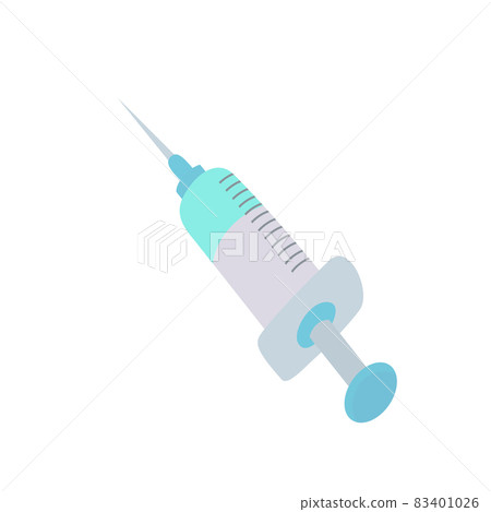 syringe icon with shadow Flat design Vector illustration 83401026